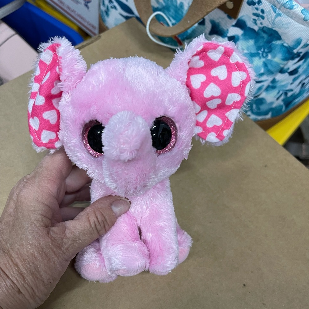 TY beanie boos pink elephant sugar